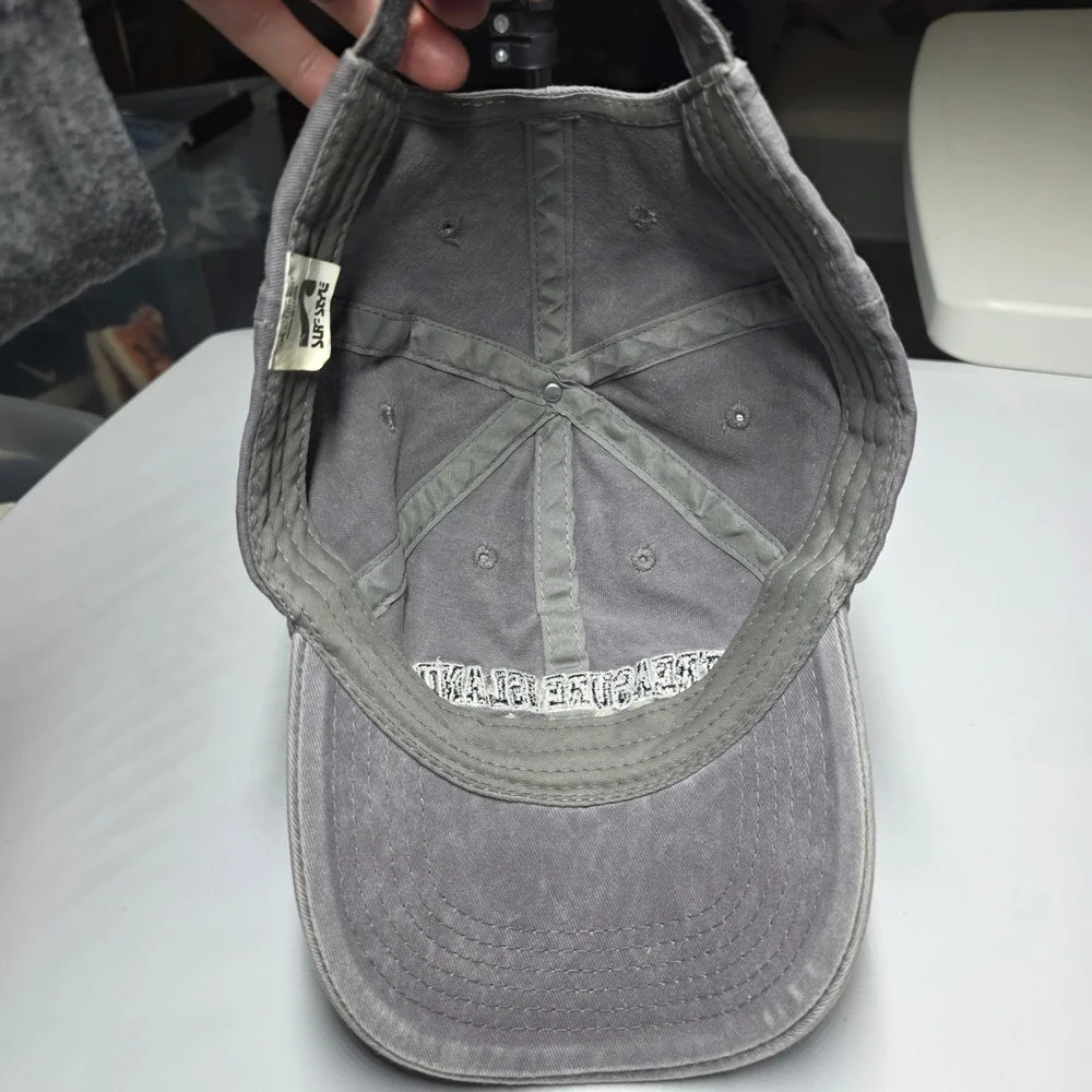 Surf Style Treasure Island Florida Grey Dad Hat Baseball Cap Adjustable Strap‎